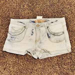 (SOLD) NWT Hydraulic Acid Wash Tie Dye Shorts sz 17/18 Juniors/16 Women Orig$50